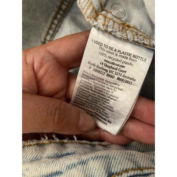 Cotton:On Women's Jeans Size 2 Distressed Stretch Acid Wash Ripped - Picture 6 of 7